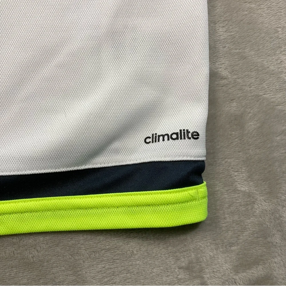 2015/16 Real Madrid Training Jersey Football Polo Shirt White Adidas Sz L S88942 - Picture 2 of 10